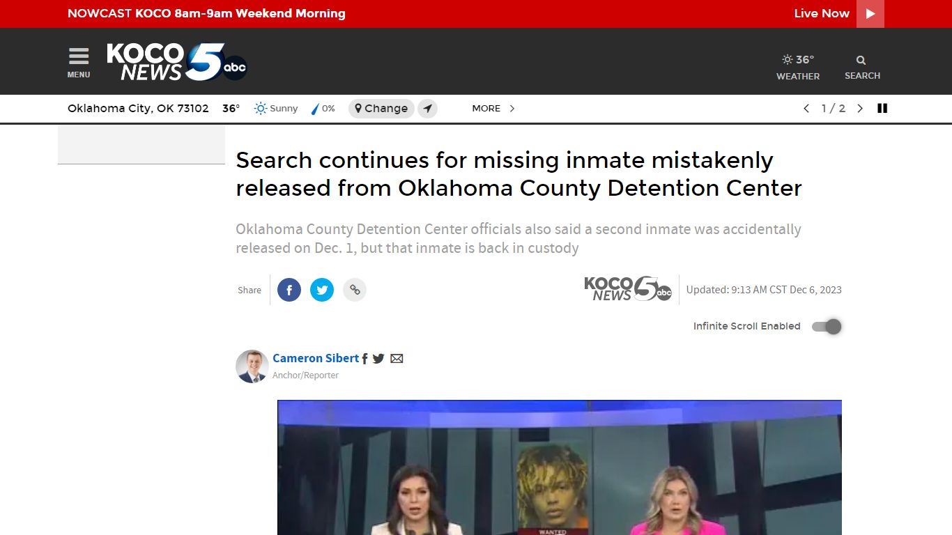 Oklahoma County jail mistakenly releases wrong inmate - KOCO 5 News